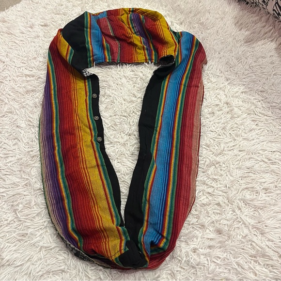 Infinity Hoods Rainbow Reversible Print Hood Unisex Scarf Multi Color